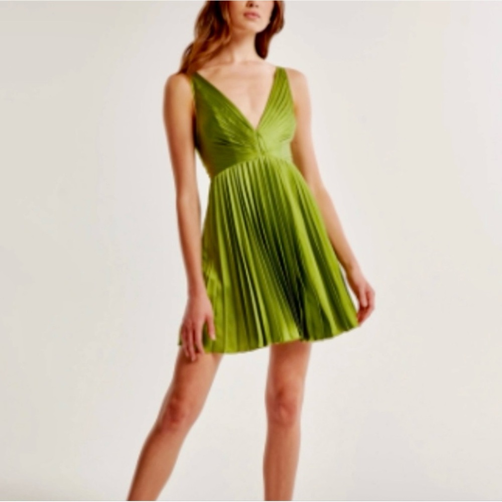 Abercrombie & Fitch Lime Green Mini Dress NEW with tag